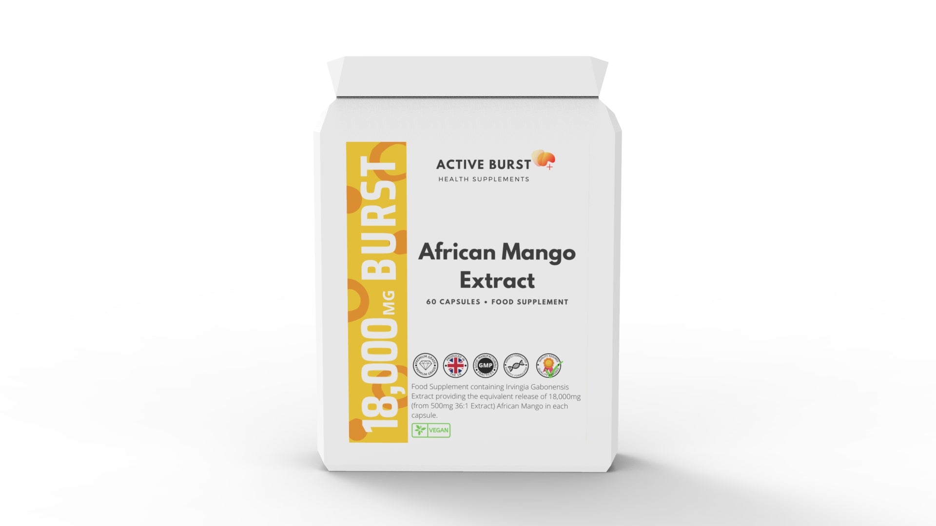 African Mango Extract 18000mg 60 Capsules | Active Burst